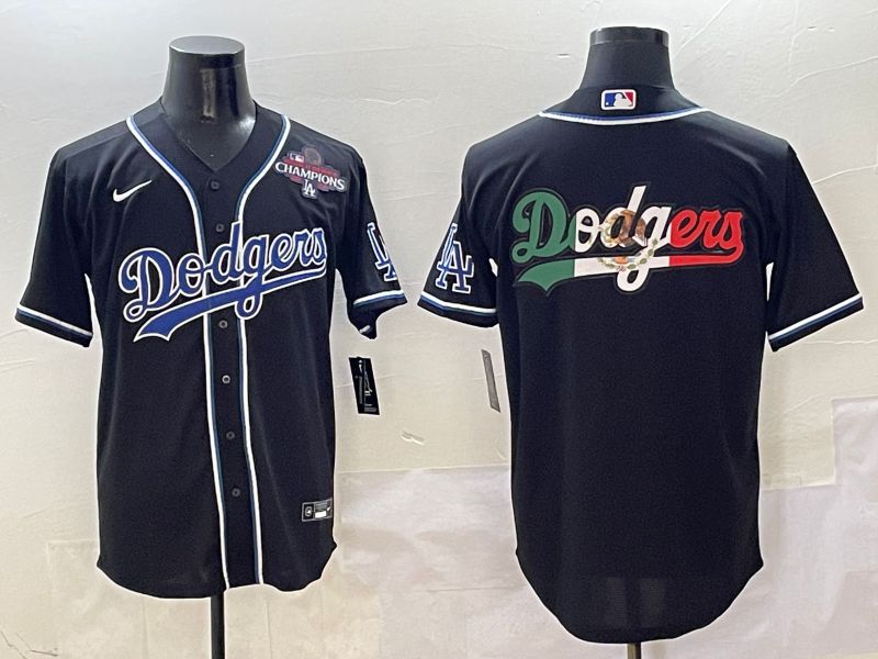 Men 2025 Los Angeles Dodgers Blank Black Three generations Fashion Nike MLB Jersey style 6